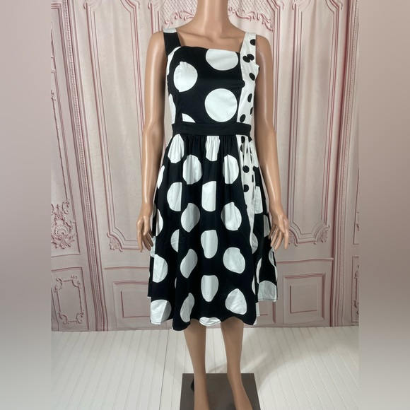 DISNEY PARK THE DRESS SHOP BLACK & WHITE POLKA DOT MINNIE MOUSE DRESS NEW WDW - Picture 4 of 15